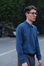 哈吉斯（HAZZYS）男裝 秋款紳士男上衣長袖polo衫翻領(lǐng)長袖T恤男ABTZE0BCF01 藍(lán)色BL XL （180/100A 50） 曬單實拍圖