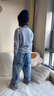 G.DUCKKIDS小黃鴨兒童羊毛衫男童女童毛衣中大童半高領(lǐng)套頭針織衫寶寶打底衫 單股-半高淺灰色 100 尺碼2~3歲【 90-100cm】 適合 曬單實拍圖