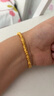中國黃金（CHINA GOLD）碎金子黃金手鏈女足金盤(pán)纏金手串轉運珠七夕情人節禮物送女友老婆 【京速達】足金碎金子手串約3.2g*甄選禮盒 曬單實(shí)拍圖