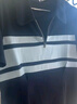 熙世界sllsky美式學(xué)院風(fēng)休閑撞色條紋POLO領(lǐng)連衣裙女短袖2025夏日新款 寶藍色 L 曬單實(shí)拍圖