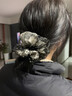 紀思梵法式高端大腸發(fā)圈女2025新款頭繩扎頭發(fā)高馬尾發(fā)繩皮筋頭飾頭花 法式高端發(fā)圈（黑色） 曬單實拍圖