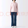 無(wú)印良品（MUJI）女式 彈力 牛仔 喇叭褲 (股下77cm) 女款褲子春季 藍色 25inch 165/62A 曬單實(shí)拍圖