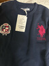 U.S. POLO ASSN.衛衣男秋季圓領(lǐng)潮流寬松長(cháng)袖T恤男士休閑上衣男裝 藏藍色 XL  曬單實(shí)拍圖