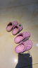 卡駱馳（CROCS）貝雅卡駱班兒童洞洞鞋沙灘鞋男女童包頭拖鞋/207018/207019 芭蕾粉/糖果粉-6TG 26 (155mm) 曬單實(shí)拍圖