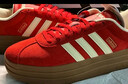 adidas「T頭鞋」VL COURT BOLD厚底增高休閑板鞋德訓鞋女阿迪達斯   淺猩紅/暖香草色   36.5 曬單實(shí)拍圖