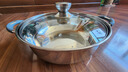 美廚（maxcook）316不銹鋼火鍋28cm 湯鍋火鍋復(fù)底帶蓋 燃?xì)怆姶艩t通用 MCT1969 曬單實(shí)拍圖
