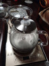 益茶福全自動(dòng)上水電熱水壺底部上水嵌入式茶臺(tái)功夫茶燒水壺飲水燒水一體機(jī)抽水玻璃煮茶壺保溫泡茶壺 SQ-008金色玻璃套裝 1L 曬單實(shí)拍圖