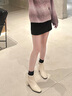 愛(ài)步（ECCO）靴子女 2025新款冬季切爾西靴羊皮中跟厚底方頭女靴 型塑290983 石灰色29098301378 38 曬單實(shí)拍圖