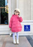 G.DUCKKIDS2025新款冬季兒童羽絨服可愛(ài)小熊保暖外套男女童冬裝時(shí)尚百搭棉衣 玫紅色 100 cm 曬單實(shí)拍圖