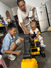 童稚挖掘機可坐人兒童電動(dòng)玩具車(chē)男孩大號工程車(chē)挖土機生日禮物 【全電】電動(dòng)挖臂+推桿+藍牙音樂(lè ) 【單驅】適合2-6歲 曬單實(shí)拍圖