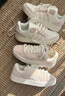adidas ENTRAP美式校園風(fēng)運動(dòng)板鞋男女少年感復古籃球鞋阿迪達斯 白色/粉色   37 曬單實(shí)拍圖