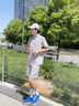 名創(chuàng  )優(yōu)品（MINISO）速干衣男士夏季抗菌防曬立領(lǐng)半拉鏈短袖透氣涼感t恤衫 淺灰 L 曬單實(shí)拍圖