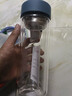 明霞玻璃杯雙層大容量水杯便攜車(chē)載男女商務(wù)茶水分離泡茶杯子550ml藍 曬單實(shí)拍圖