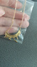 中鑫珠寶足金彎月流蘇項(xiàng)鏈黃金鑲嵌鋯石套鏈水滴形流蘇吊墜送女友 金重4.51克 曬單實(shí)拍圖