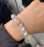 天然斯里蘭卡藍月光石手鏈冰種玻璃體強藍光效應水晶手串女款飾品 8a級顆顆藍光8mm【附檢測證書(shū)】 曬單實(shí)拍圖