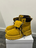 百麗（Belle）復古馬丁靴雙鞋帶大黃靴女冬季新款厚底休閑工裝短靴B2745DD5 黃色 37 曬單實(shí)拍圖
