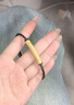 中國黃金（CHINA GOLD）黃金彎管轉運珠情侶手鏈男士女款足金心經(jīng)管本命年手繩生日禮物 【今/次日達】足金心經(jīng)管手鏈 【黑繩】約0.5g 曬單實(shí)拍圖