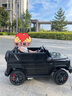 福兒寶奔馳授權(quán)大G兒童電動車玩具車可坐人四輪帶遙控越野小孩寶寶送禮 四驅(qū)黑+減震器+后備箱+皮座+軟胎 曬單實拍圖