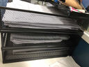 辦公桌金屬文件架3-6層文件欄文件框用品文件夾多層桌面辦公室A4 IIA4【4層】橫黑3層+頂籃II 曬單實(shí)拍圖
