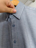 莊吉【純棉色紡磨毛】長(cháng)袖襯衫男暗紋休閑商務(wù)高檔全棉襯衣 灰藍色 39 曬單實(shí)拍圖