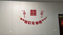仕彩 結婚簡約蝴蝶結背景墻套裝女方婚房布置男方臥室客廳拉花裝飾D款 曬單實拍圖