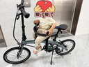 大行（DAHON）P10折疊自行車(chē)20英寸10速鋁合金成人通勤V剎 PAA003 消光灰藍(lán) 曬單實(shí)拍圖