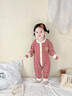 優(yōu)奇嬰兒秋冬連體衣喜慶寶寶秋裝超萌可愛嬰幼兒衣服保暖毛衣外出哈衣 紅色 66cm 曬單實拍圖