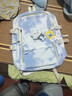 索亞特書(shū)包女高顏值墨染初中高中學(xué)生大容量雙肩包補習小學(xué)生三件套背包 藍色雙肩包+1個(gè)云朵掛件 曬單實(shí)拍圖