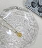中國黃金（CHINA GOLD）繞線小方糖黃金項(xiàng)鏈女款足金吊墜鎖骨鏈掛墜情人節(jié)生日禮物送女友 繞線小方糖吊墜+S925鏈約0.9g 曬單實(shí)拍圖