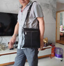 casa-kupsCK真皮斜挎包男掛包牛皮單肩包休閑挎包軟皮男士皮包商務(wù)背包 黑色荔枝紋 曬單實(shí)拍圖