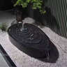 萬(wàn)益宏天然黑山石水缽噴泉石缽戶(hù)外造景室內石雕流水擺件水盆涌泉景觀(guān)石 T款長(cháng)1.2米 曬單實(shí)拍圖