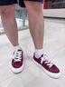 環(huán)球厚底內(nèi)增高帆布鞋男款2025新款秋季運(yùn)動(dòng)鞋子男鞋休閑板鞋 酒紅 40 曬單實(shí)拍圖