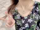 尹木夕通體銀玉髓佛公項鏈女鎖骨鏈吊墜七夕情人節禮物送女友老婆生日 L2318玫瑰花禮盒【順豐+六朵花禮盒】 曬單實(shí)拍圖