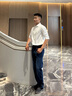 EMPORIO ARMANI/阿瑪尼官方旗艦新款男士中腰直筒復古純棉水洗牛仔褲秋季 【中腰直筒微彈拉鏈門(mén)襟】中藍色 30 (推薦：130-140斤褲長(cháng)偏長(cháng)) 曬單實(shí)拍圖