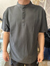 大嘴猴（paul frank）短袖男士Polo衫夏季短袖t恤男休閑潮牌體恤上衣男裝 灰色 3XL 曬單實(shí)拍圖
