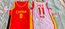 凡克步中國隊男籃女籃球服球衣隊服團隊比賽運動(dòng)籃球服楊瀚森國家隊定制 DLS-891白色套裝 2XL碼（170-175CM 120-140斤） 曬單實(shí)拍圖