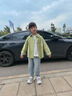 迪士尼女童襯衫春秋2025新款兒童洋氣春季寶寶長袖襯衣外套春裝上衣 綠色 130 cm 曬單實拍圖