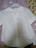 朗姿純棉設計感短袖白上衣高級感氣質(zhì)襯衣女士秋季新款襯衫 白色 S 曬單實(shí)拍圖