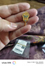 賽菲爾18K黃金吊墜女時(shí)尚雙面蝴蝶琺瑯畫(huà)扇送女友七夕禮物單吊墜 曬單實(shí)拍圖