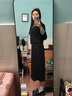 歐絲婕（OUSIJIE）大碼女裝胖mm春秋季新款撞色條紋襯衣西裝外套兩件時(shí)尚休閑套裝女 短款 3XL 【145-160斤】 曬單實(shí)拍圖