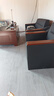 世金家具（shijinjiaju）辦公沙發(fā)茶幾組合套裝辦公沙發(fā)中式會(huì )客商務(wù)接待室三人位真皮沙發(fā) 【旗艦款貓爪皮】黑色 3+1+功夫茶幾 曬單實(shí)拍圖