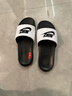 耐克男子緩震休閑拖鞋室內一字拖抓地回彈NIKE VICTORI CN9675 005黑/黑/白色 44 曬單實(shí)拍圖