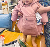 Teenie Weenie Kids小熊童裝24秋男女寶寶休閑刺繡連帽三防羽絨服 粉色 100 cm 曬單實(shí)拍圖