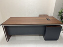 YOE.FTY優(yōu)宜老板桌辦公桌董事長(cháng)大班臺領(lǐng)導電腦桌單人工作臺經(jīng)理桌總裁桌 大葉胡桃+鐵灰色（左副柜） 1.6*0.8米老板桌 曬單實(shí)拍圖
