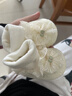 G.duck小黃鴨嬰幼兒鞋子秋冬季6-12個(gè)月鞋襪1歲女寶寶學(xué)步鞋軟底護腳套 米色珠光結（棉布內里） 內長(cháng)12.5cm 建議0-13個(gè)月 曬單實(shí)拍圖