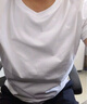 布先生春夏季短袖T恤男士純棉小白T純色內搭打底衫 白色 L(175) 曬單實(shí)拍圖