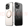 IM-CHEN【360°旋轉支架magsafe磁吸】適用蘋(píng)果16promax手機殼 iphone保護套 防摔磨砂硅膠星光漸變款-黑 曬單實(shí)拍圖