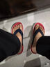 卡駱馳（crocs）舒樂(lè )人字拖戶(hù)外舒適平底鞋男夾腳拖鞋涼鞋|211101 深藍色-410 44  M10(280mm) 曬單實(shí)拍圖