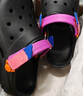 斯凱奇（Skechers）女鞋洞洞鞋涼鞋增高厚底耐磨沙灘拖鞋小怪獸包頭洞洞鞋111581 黑色/多彩色/BKMT 37 曬單實(shí)拍圖