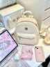 迪士尼（Disney）雙肩包女款2025年新款旅行包輕便大容量大學(xué)生送閨蜜女友生日禮物 【小號】雙肩包杏色+雪兒掛件 曬單實(shí)拍圖